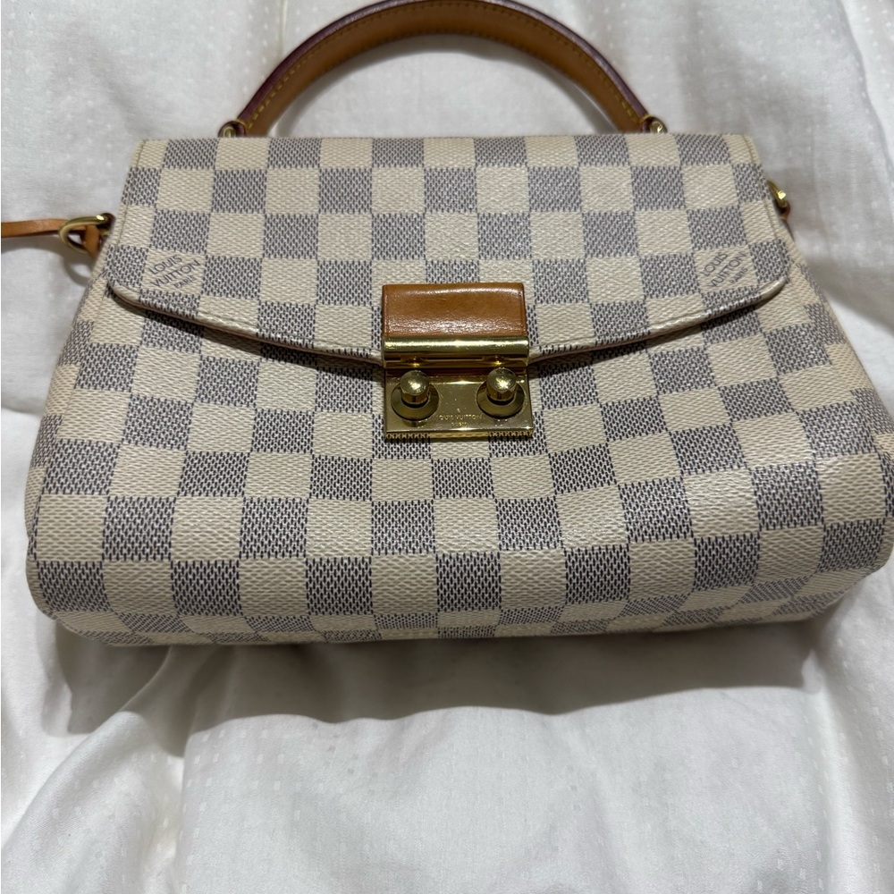 Damier azur monogram “Croisette” handbag